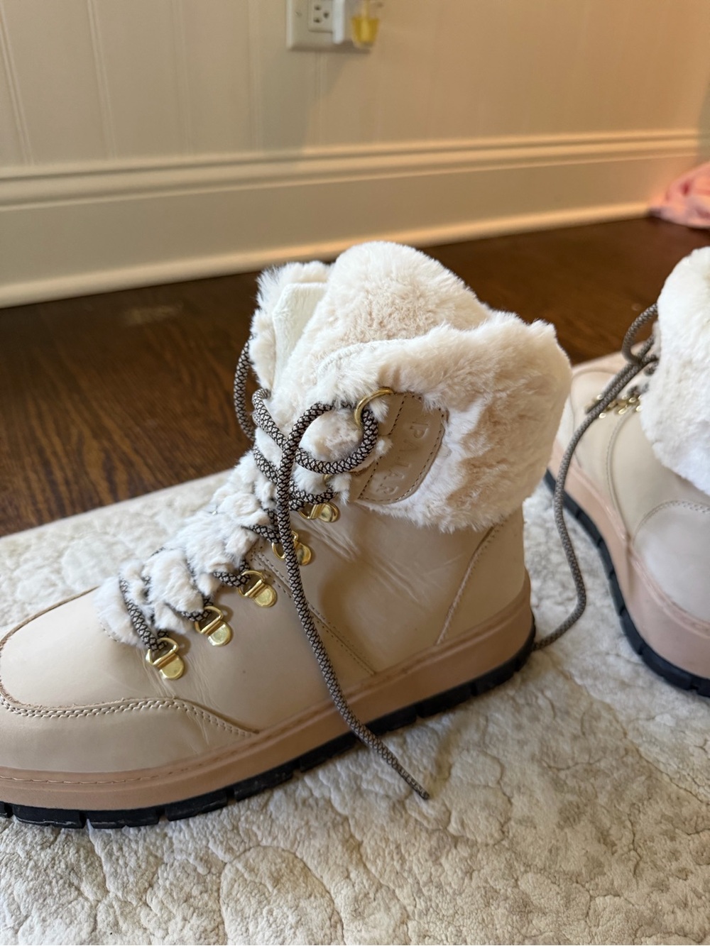 Pajar Cream Faux Fur Winter Boot